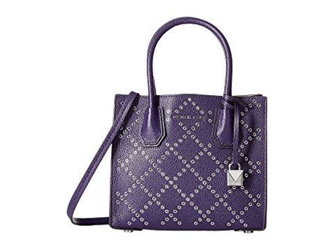 michael kors medium messenger iris|Michael Michael Kors Mercer Stud Grommet Iris Leather Medium .